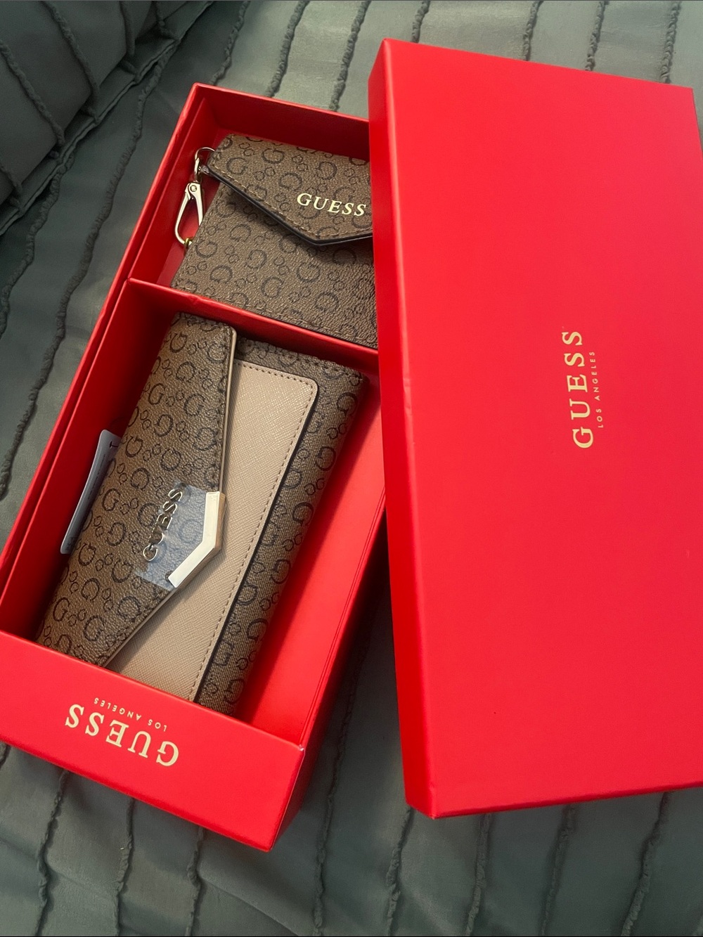 GUESS Red Box with Gold Logo